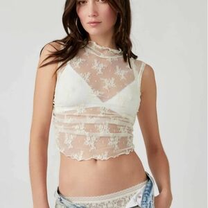 Free People - Solid Nice Try Muscle Tank in Evening Creme M